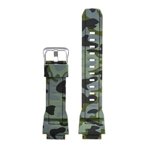 CAWEUER Kompatibel mit Casio Watch Gw-9400 Gw-9300 G-9300 Wtachband TPU-Armband Wasserdichtes Band Zubehör Repackage Armband(Camo green-S) von CAWEUER