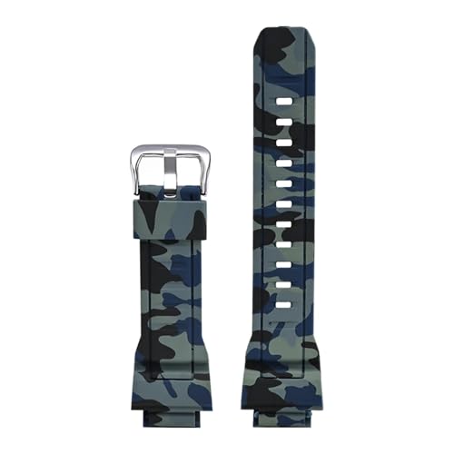 CAWEUER Kompatibel mit Casio Watch Gw-9400 Gw-9300 G-9300 Wtachband TPU-Armband Wasserdichtes Band Zubehör Repackage Armband(Camo royal blue-S) von CAWEUER