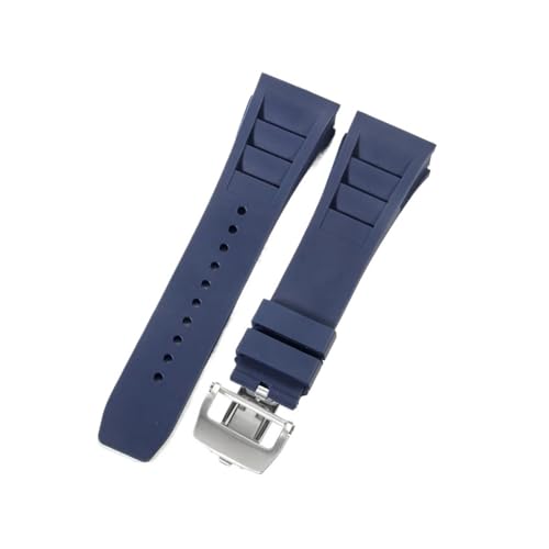 CAWEUER Kompatibel mit Richard Mille Uhrenarmband Herren 25 mm importiertes wasserdichtes Gummisilikon RM055 011(Blue-Steel-Z6,25MM_WITH 5 STARS TOOLS) von CAWEUER