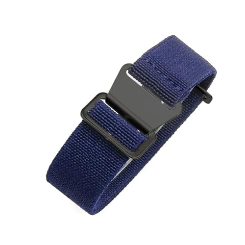 CAWEUER Kompatibel mit Tudor Parachute Qicheng Biwan Little Red Flower Seiko Water Ghost Nylon High Density Knitting 18 20 22 mm Uhrenarmband(Blue-Black,20mm) von CAWEUER