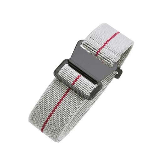 CAWEUER Kompatibel mit Tudor Parachute Qicheng Biwan Little Red Flower Seiko Water Ghost Nylon High Density Knitting 18 20 22 mm Uhrenarmband((L) Gray Red-Black,22mm) von CAWEUER