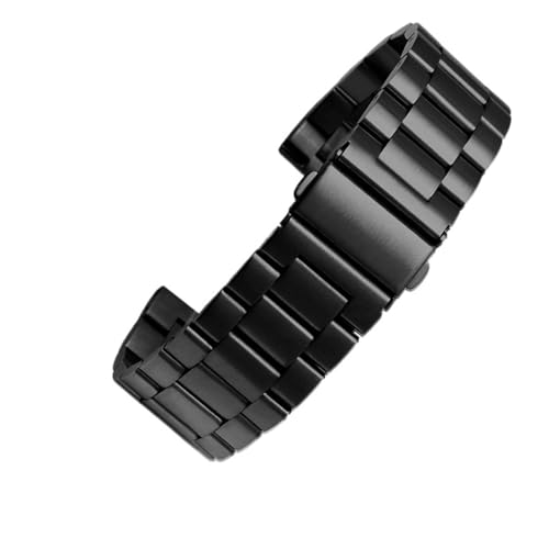 CAWEUER Massives Edelstahlarmband, kompatibel mit Casio Protrek Serie 5578 PRW-60/YT PRW-30/50/70 Sportkletter-Uhrenarmband(Black) von CAWEUER
