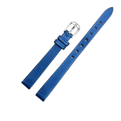 CAWEUER Uhrenarmbänder Dünnes Uhrenarmband aus Seidenband for Damen, for Uhrenarmbänder, kleine Größe, Rot/Weiß, 6 | 8 | 10 | 12 | 14 mm(Blue,16mm) von CAWEUER