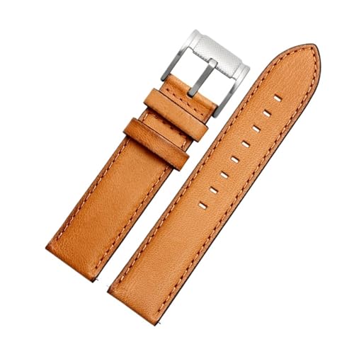 CAWEUER Uhrenarmband kompatibel mit Fossil Fossil Italienisches Lederarmband Herren Timex Quick Release 20 22mm Uhrenarmband(Coal Black,24mm) von CAWEUER