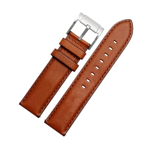 CAWEUER Uhrenarmband kompatibel mit Fossil Fossil Italienisches Lederarmband Herren Timex Quick Release 20 22mm Uhrenarmband(White Black,20mm) von CAWEUER