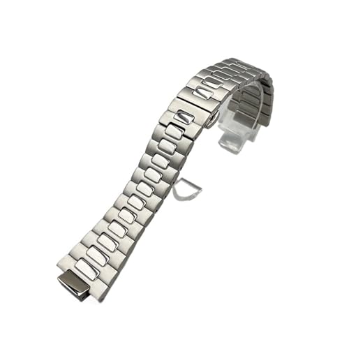 CAWEUER Uhrenarmband kompatibel mit Patek Philippe Nautilus 5711/5726, feines Stahl-Uhrenarmband, männlich, konvex, Edelstahl, Uhrenzubehör(Silver) von CAWEUER