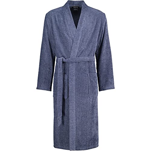 Cawö Home Bademäntel Herren Kimono Streifen 5507 denim - 17 L von Cawö