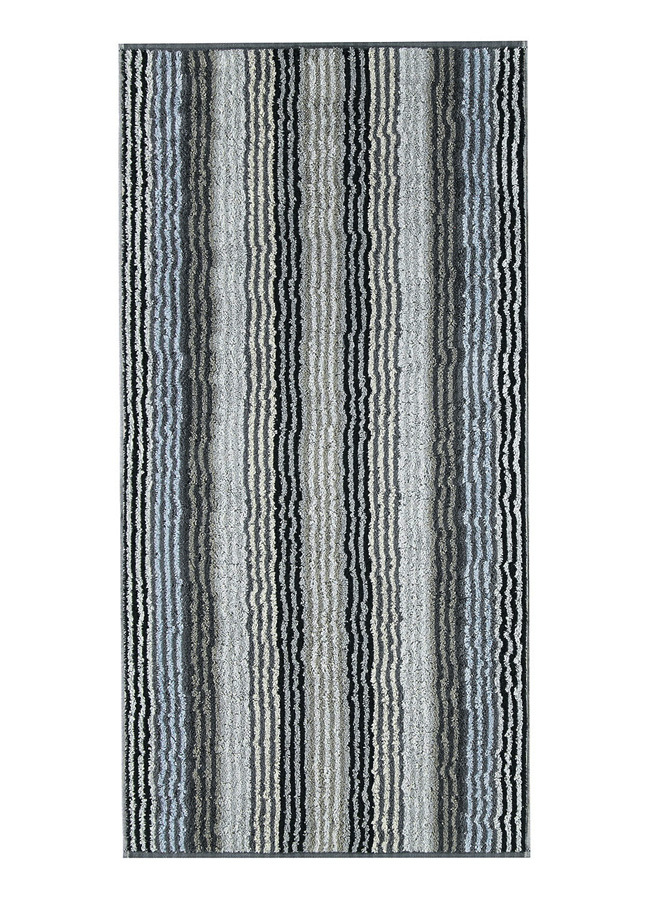 Frottier-Serie "Streifen" aus dem Hause „Cawö“, Größe 200 (1 Handtuch, 50/100 cm), Anthrazit von CAWÖ