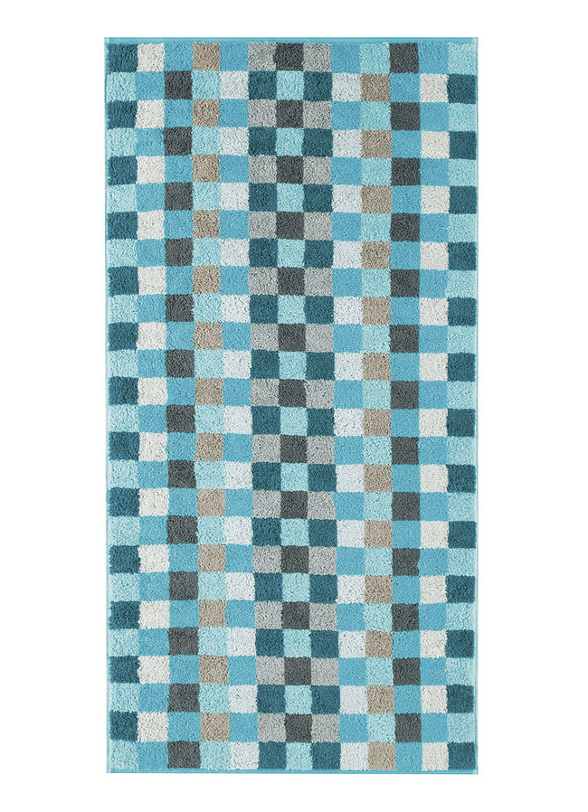 Frottier-Serie aus dem Hause Cawö, Karo, Größe 200 (1 Handtuch, 50/100 cm), Türkis von CAWÖ