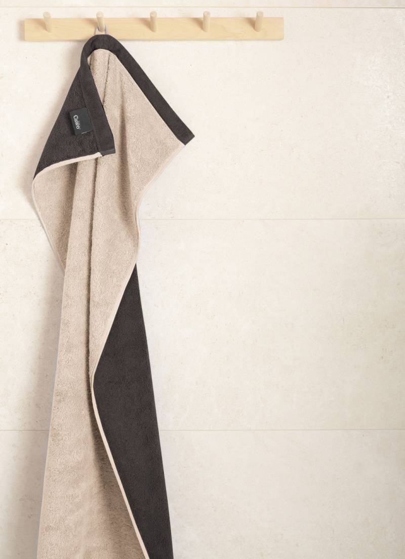 Wende-Frottier-Serie, Größe 200 (1 Handtuch, 50/100 cm), Beige-Anthrazit von CAWÖ