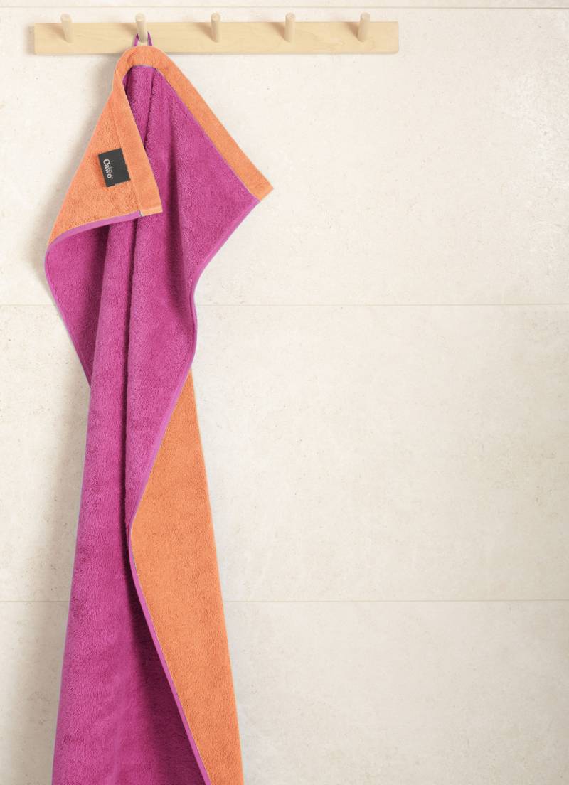 Wende-Frottier-Serie, Größe 200 (1 Handtuch, 50/100 cm), Pink-Mandarine von CAWÖ