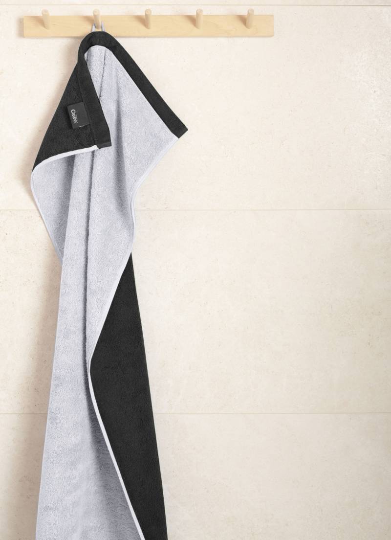 Wende-Frottier-Serie, Größe 200 (1 Handtuch, 50/100 cm), Platin-Schwarz von CAWÖ