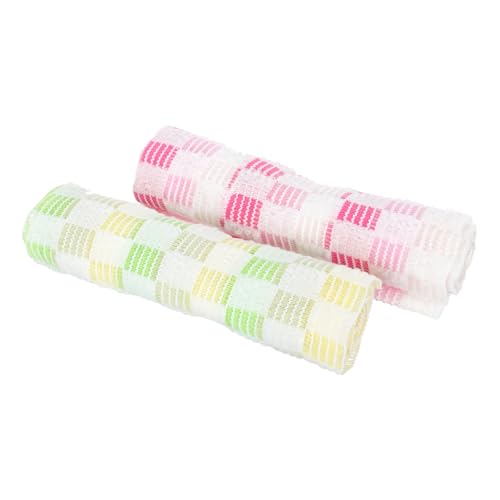 2St Duschtuch exfoliating towel weihnachtsgeschenke badezuber zubehör badwanne Handtücher Mesh-Badetücher Badezimmerzubehör Streifen Handtuch Duschblume Badetuch Fräulein Baumwolle von CAXUSD