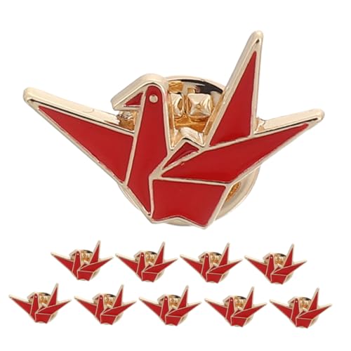 CAXUSD 10 Stück Teiliges Origami Anstecknadel Leichte Vielseitige Broschen aus Robustem Legierungsmetall Dekorative Cartoon Pins für Kleidung Rucksäcke und Schals Modisches Accessoire für von CAXUSD