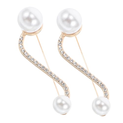 CAXUSD 2 STÜCK Broschen Sicherheitsnadeln mit Funkelnden Strasssteinen Schmucknadeln für Pullover Schals und Kleider Verstellbar zur Betonung der Damen Accessoires von CAXUSD