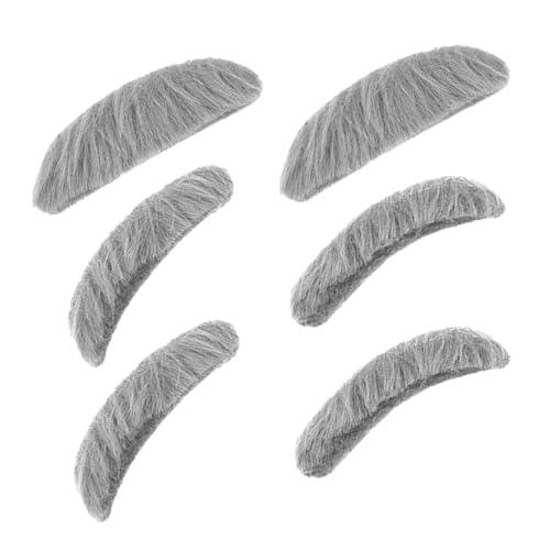 CAXUSD 2sätze Selbstklebende Falsche Augenbrauen Und Schnurrbart Realistische -requisiten Für Halloween-party Cosplay Für Kostümpartys Bühnenauftritte Lustiges Kostüm Für Frauen von CAXUSD