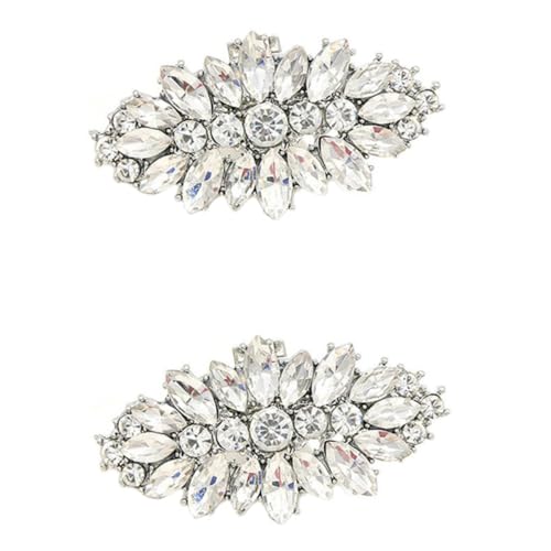 CAXUSD 2 Stück Abnehmbare Strass Schuhclips Damen Schuhaccessoire Elegante Vielseitige Tragbare Schuhdekoration für Flache Schuhe High Heels Sneaker und Festliche Anlässe von CAXUSD