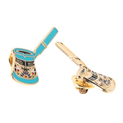 CAXUSD 2 Stück Accessoires Kaffeekleid Broschen Kleidung Broschen Kleidung Anstecknadel Kleidung Brosche Pins Getränkeliebhaber Anstecknadel Mädchen Broschen Pins Schal Pin Kleidung von CAXUSD