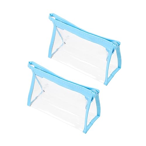 CAXUSD 2st Dreieckiges Transparentes Federmäppchen Make-up-Taschen Belohnung Kleines Federmäppchen Etui Groß Schreibwaren Reisekosmetikkoffer Kosmetiktasche Veranstalter Reisen Bilden PVC von CAXUSD