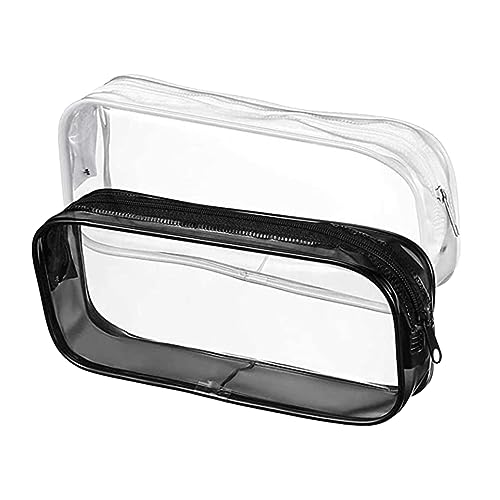 CAXUSD 2 Stück Federmäppchen schreibwaren Kosmetiktasche Toiletry Bags spannverschluss Reißverschlusstasche cadfi lerntuem Stifthalter Schulbriefpapier transparente Tasche für Stift Weiß CAXUSD 2 Stück Federmäppchen schreibwaren Kosmetiktasche Toiletry Bags spannverschluss Reißverschlusstasche cadfi lerntuem Stifthalter Schulbriefpapier transparente Tasche für Stift Weiß von CAXUSD