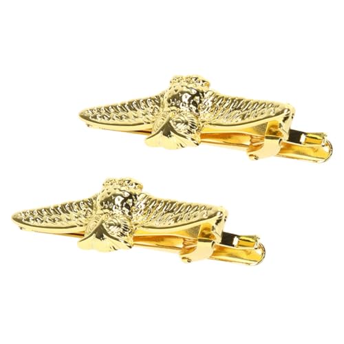 CAXUSD 2 Stück Goldene Krawattenklammer Herren aus Langlebiger Zinklegierung Stilvolle Business Eleganz Sicherer Halt für Krawatten bei Hochzeiten Formellen Anlässen und Meetings von CAXUSD