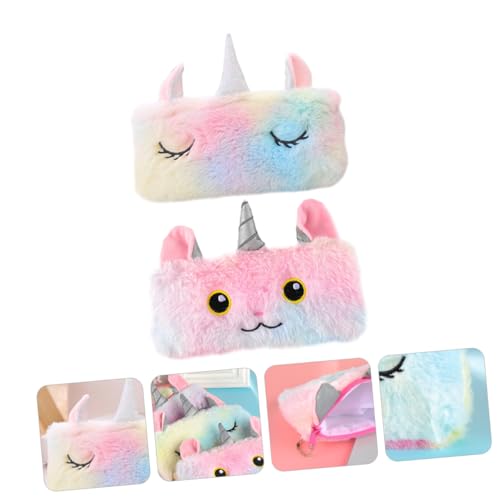 CAXUSD 2 Stück Plüsch Federmäppchen Großes Einhorn Stiftemäppchen für Schüler Weiches Material Robustem Reißverschluss Tragbare Schreibwarentasche als Geschenk für Jugendliche CAXUSD 2 Stück Plüsch Federmäppchen Großes Einhorn Stiftemäppchen für Schüler Weiches Material Robustem Reißverschluss Tragbare Schreibwarentasche als Geschenk für Jugendliche von CAXUSD