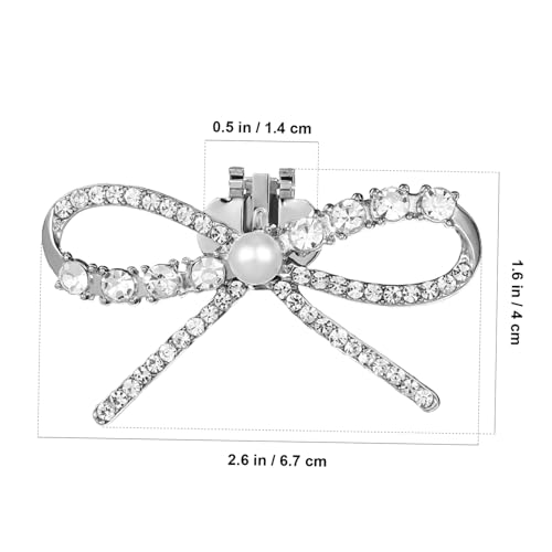 CAXUSD 2 Stück Schuhclips Damen Strass Schleifen Schuhschnallen Abnehmbar mit Funkelnden Kristallen für High Heels Sandalen Flats Schuhdekoration für Hochzeit Party und Alltag von CAXUSD