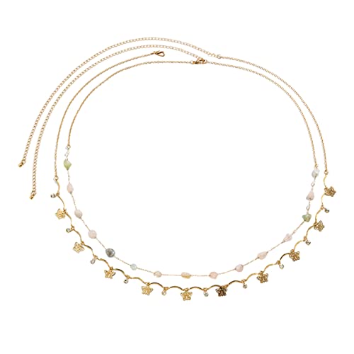 CAXUSD 2 Stück Teiliges Doppel Layer Metall Taillenkette Boho Stil Körper Schmuck für Frauen Perlen Bauch Kette für Strand Party und Besondere Anlässe CAXUSD 2 Stück Teiliges Doppel Layer Metall Taillenkette Boho Stil Körper Schmuck für Frauen Perlen Bauch Kette für Strand Party und Besondere Anlässe von CAXUSD