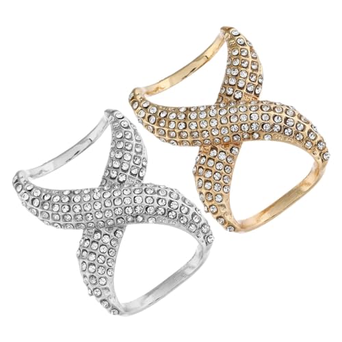 CAXUSD 2 Stück Teiliges Strass Schalclips Seidenschal Ringe Karabinerverschlüsse für Damen Glatte Oberfläche Accessoires für Dicke Schals und Cardigans von CAXUSD