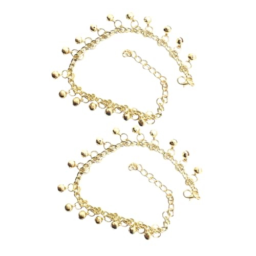 CAXUSD 2 Stück Verstellbare Glocken Fußkettchen für Damen Stilvolle Knöchel Schmuck für Sommer für Strand Outfits mit Charmantem und Einzigartigem Design von CAXUSD