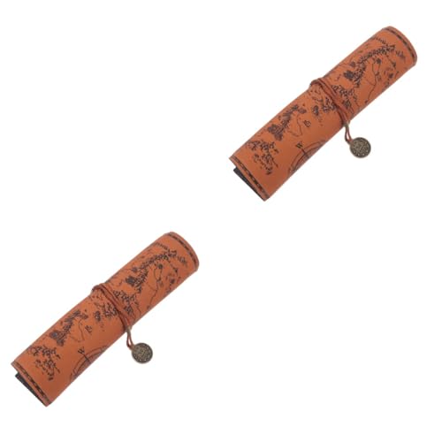 CAXUSD 2 Stücke Rolle Retro Stift Fall Vintage Muster Bleistift Fall Design CAXUSD 2 Stücke Rolle Retro Stift Fall Vintage Muster Bleistift Fall Design von CAXUSD