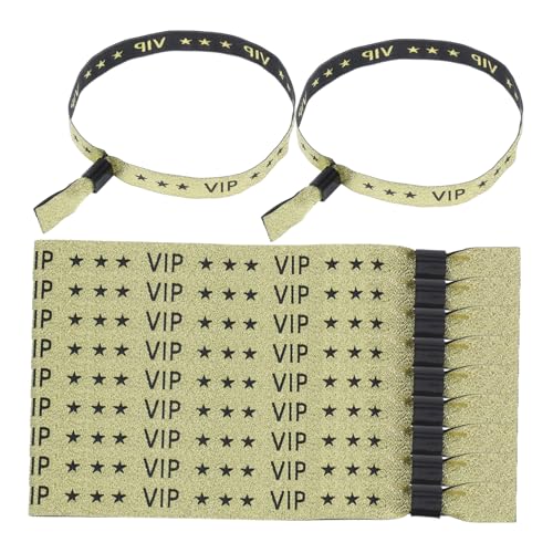 CAXUSD 20 Stücke Event Vip Armbänder Wasserdichte Vip Armbänder Arm Bands Für Konzerte Clubs Bars Partys Versammlungen Und Feiern Gold von CAXUSD
