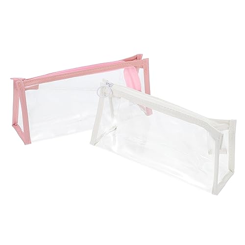 CAXUSD 2Stücke Transparente Bleistiftbeutel wasserdichte Stiftspeicherbeutel Für Vielseitige Aufbewahrungstaschen Für Schreibwaren Und Schulbedarf von CAXUSD