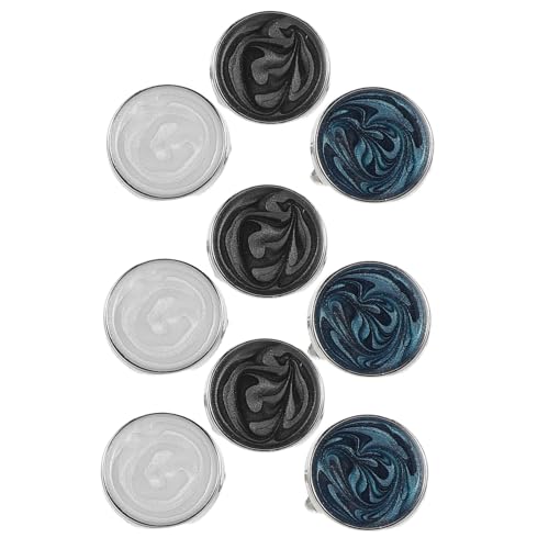 CAXUSD 3 Paare Herren Manschettenknöpfe Rundes Design Kreative Business Hemdknöpfe Aus Legierung Für Anzüge Smoking Hemden Meetings Offizielle Anlässe von CAXUSD