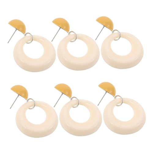 CAXUSD 3 Paare Leichte Ohrringe Geometrische Runde Statement Studs Faderesistente Hollow Circle Ohrstecker Vielseitig für Büro Party Geburtstag von CAXUSD