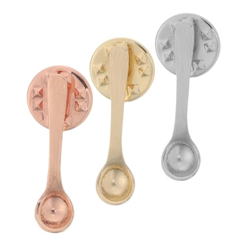 CAXUSD 3 Stück Kreative Kaffee Löffel Brosche aus Legierung mit Langlebigem Verspieltem Design und Vielseitigem Anstecker für Taschen Hüte und Kleidung für Kaffeeliebhaber und Partys von CAXUSD