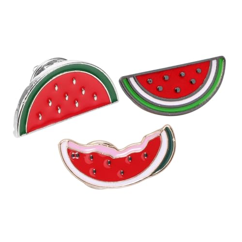 CAXUSD 3 Stück Wassermelonen Brosche Cartoon Anstecknadel Legierung für Kleidung Schal Pullover für Frauen von CAXUSD