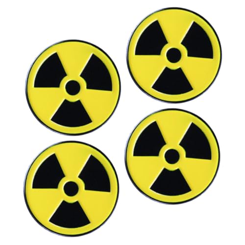 CAXUSD Hüte 4 Stück Röntgenschmuck Runde Chemie-anstecknadel Chemie-abzeichen Strahlungsschmuck Broschennadeln Aus Emaille Embleme Partei-emblem Fräulein Legierung Schüttgut Metallbrosche von CAXUSD