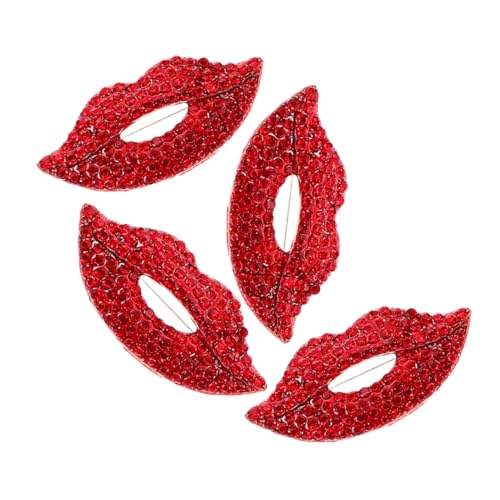 CAXUSD 4 Stück Funkelnde Zinklegierung Anstecknadeln für Anzüge Kleider und Schals Valentinstagsgeschenke für Damen von CAXUSD