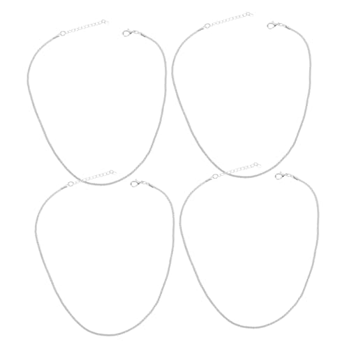 CAXUSD 4 Stück Glitzer Ketten Halskette Clavicle Choker aus Robustem Legierungsseil Schimmerndes Party Schmuck für Frauen Minimalistisches Design Hautfreundlich Leicht und Vielseitig für von CAXUSD