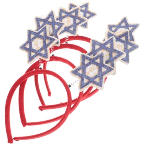 CAXUSD 4 Stück Party Stirnbänder Mit Stern Für Chanukka Dekoration Festliche Feiern Und Foto-requisiten von CAXUSD