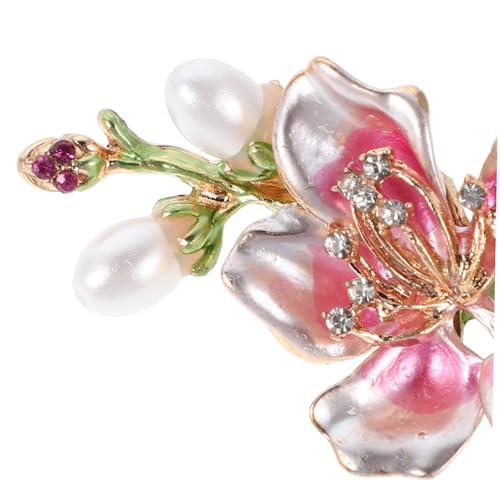 CAXUSD 4 Stück Teiliges Blumenbroschen aus Robustem Legierungsmetall mit Funkelnden Strassperlen Eleganter Vintage Anstecker für Damen Vielseitiger Schmuck für Cheongsam und Festliche von CAXUSD