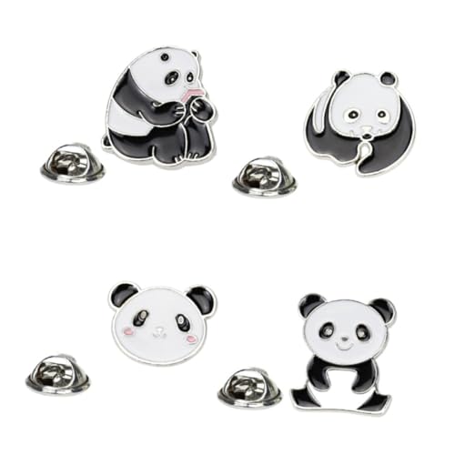 CAXUSD 4 Stück Teiliges Panda Broschen Kreative Cartoon Anstecknadeln für Kostümdesign und Dekoration für Schüler und CAXUSD 4 Stück Teiliges Panda Broschen Kreative Cartoon Anstecknadeln für Kostümdesign und Dekoration für Schüler und von CAXUSD
