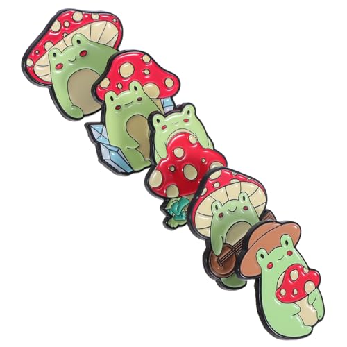 CAXUSD 5Stücke Frosch Broschen Niedliche Tier Anstecknadeln für Jacken Hüte Taschen Modisches Accessoire von CAXUSD