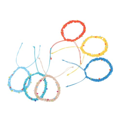 CAXUSD 6 Stück Teiliges Handgefertigte Geflochtene Armbänder mit Perlen Verstellbare Boho Armbänder Wasserfestem Wachs für Freundschaft und Events CAXUSD 6 Stück Teiliges Handgefertigte Geflochtene Armbänder mit Perlen Verstellbare Boho Armbänder Wasserfestem Wachs für Freundschaft und Events von CAXUSD