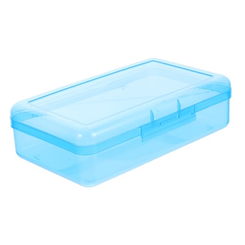 CAXUSD Transparentes Federmäppchen Aus Plastik Durchsichtige Schreibwarenbox Zum Malen Tragbares Stifthalter Mit Deckeldesign Organisiert Und Praktisch von CAXUSD