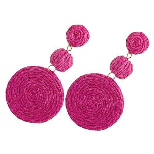 CAXUSD Boho Raffia Ohrringe Damen Statement Tropfen Ohrringe Leicht Sommer Strand Schmuck für Mädchen Hautfreundlich von CAXUSD