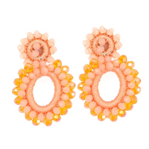 CAXUSD Boho Statement Beaded Tropfen Ohrringe Damen Handmade Sommer Schmuck Design Hautfreundlich Leicht Elegant für Partys von CAXUSD