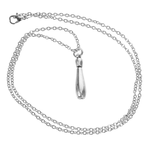 CAXUSD Bowling Anhänger Halskette Herren Damen Langlebige Legierungskette mit Filigranem Design Modisches Kegeln Schmuckstück Geschenk für Bowling Fans und Freunde von CAXUSD