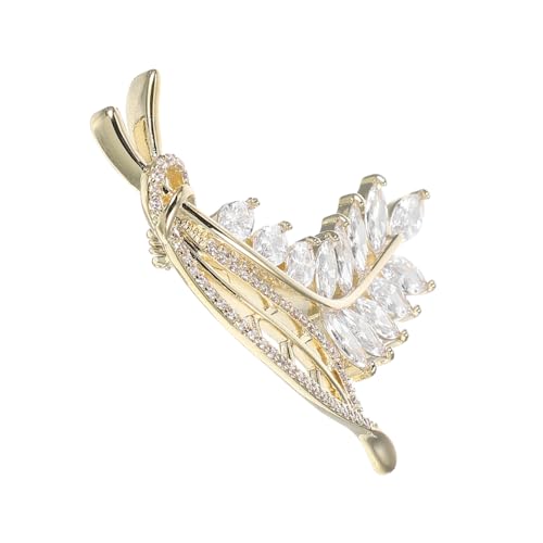 CAXUSD Damen Brosche Weizenohr mit Funkelnden Zirkonia Modisches Reversnadel Accessoire für Hemden Vintage Design Vielseitig für Hochzeiten Bankette und Alltag Geeignet von CAXUSD